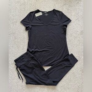 NWT Lusome Everyday Black Pajama/Lounge Set Size XL